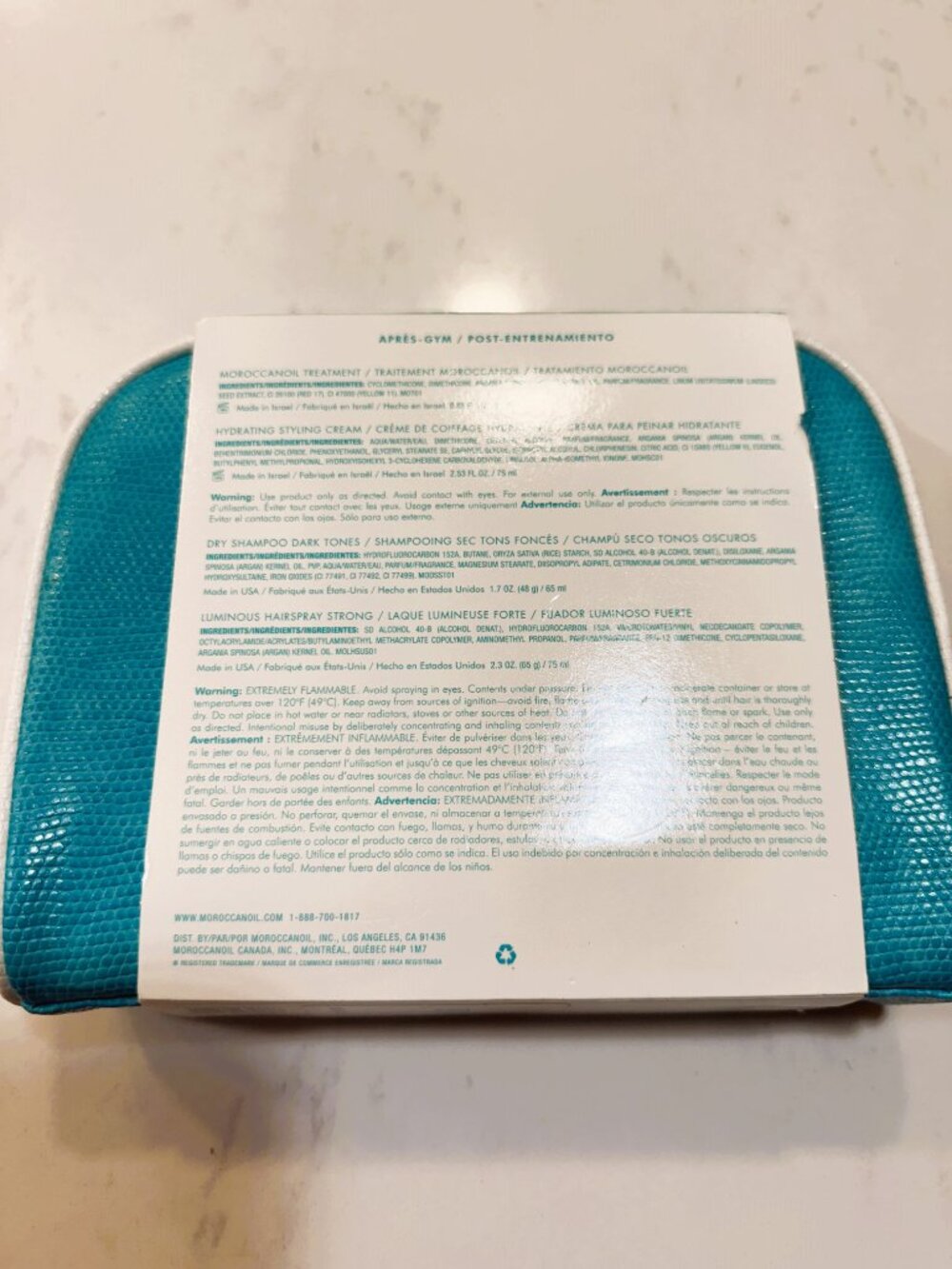 Moroccanoil Après Gym Travel Hair Care Set w/ Cosmetic Bag | NEW - Picture 4 of 7